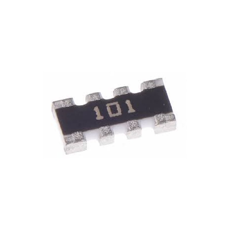 100 pcs - Bourns 100Ω Resistor Array, 4 Resistors, 0.25W total, 1206 (3216M), Convex
