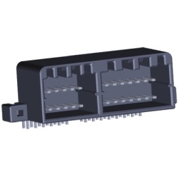1 pcs - TE Connectivity, MULTILOCK 040 II Female Connector Housing, 2.5mm Pitch, 28 Way, 2 Row Right Angle