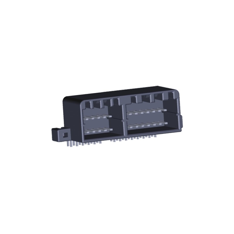 1 pcs - TE Connectivity, MULTILOCK 040 II Female Connector Housing, 2.5mm Pitch, 28 Way, 2 Row Right Angle