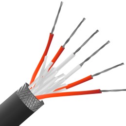 1 pcs - RS PRO Type RTD Resistance Thermometer Detector (RTD) Wire, 50m, Screened, PFA Insulation, +260°C Max, 7/0.2mm