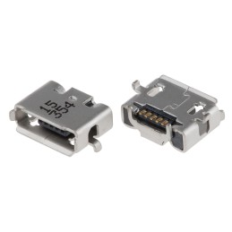 5 pcs - Molex Right Angle, SMT, Socket Type Micro AB 2.0 USB Connector