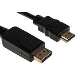 1 pcs - RS PRO Male DisplayPort to Male HDMI, PVC Cable, 1080p, 3m
