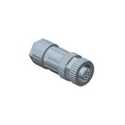 1 pcs - Amphenol Industrial Circular Connector, 5 Contacts, Cable Mount, M12 Connector, Socket