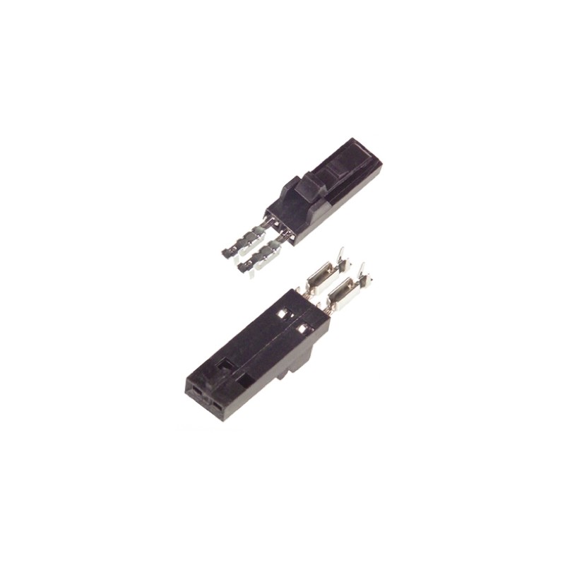 1 pcs - TE Connectivity, AMPMODU MTE Female Connector Housing, 2.54mm Pitch, 2 Way, 1 Row