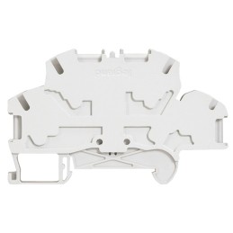 5 pcs - Legrand 372 Series Grey Feed Through Terminal Block, Double-Level, Spring Clamp Termination