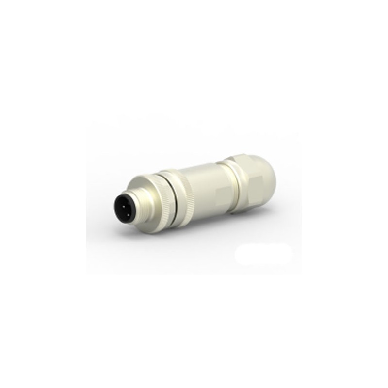 1 pcs - TE Connectivity Circular Connector, 5 Contacts, Cable Mount, M12 Connector, Plug, Male, IP67, T411 Series