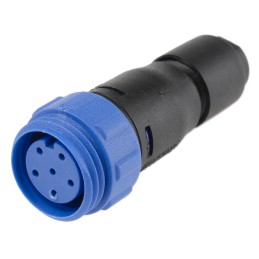 1 pcs - Bulgin Circular Connector, 6 Contacts, Cable Mount, Miniature Connector, Socket, Female, IP68, Buccaneer 400 Series