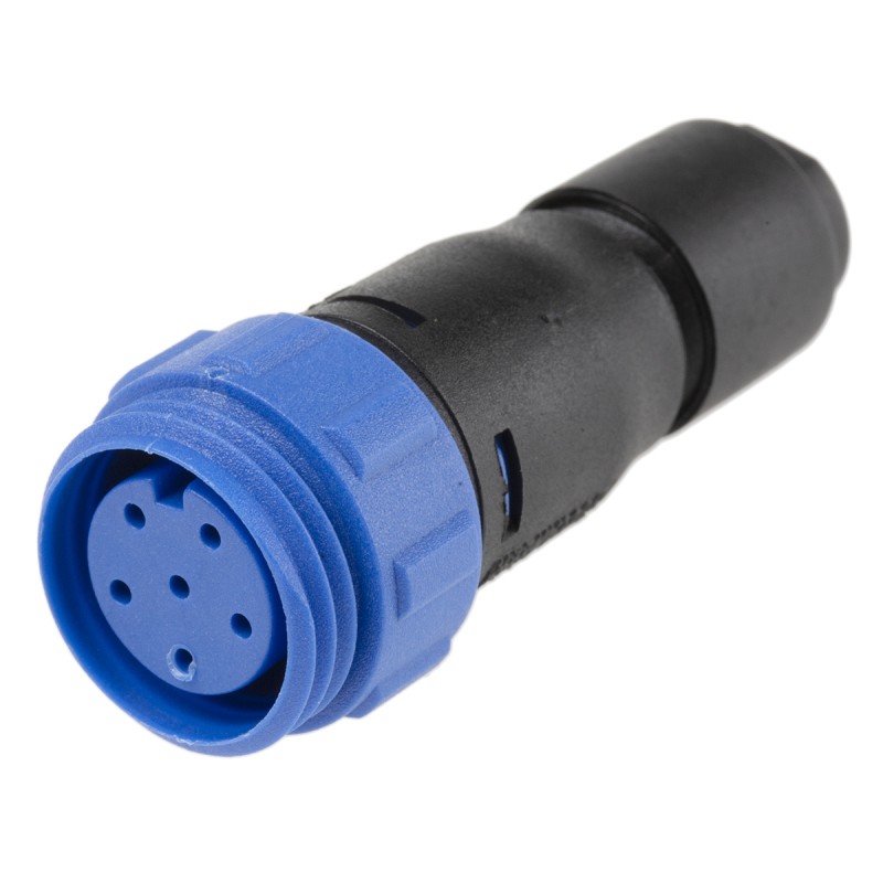 1 pcs - Bulgin Circular Connector, 6 Contacts, Cable Mount, Miniature Connector, Socket, Female, IP68, Buccaneer 400 Series
