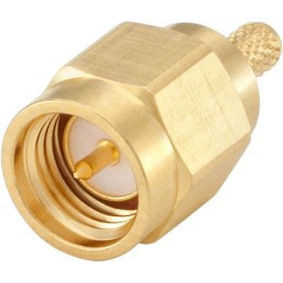 1 pcs - Rosenberger, Plug Cable Mount SMA Connector, 50Ω, Crimp Termination, Straight Body
