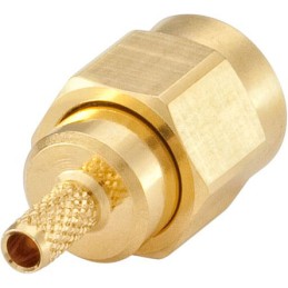 1 pcs - Rosenberger, Plug Cable Mount SMA Connector, 50Ω, Crimp Termination, Straight Body