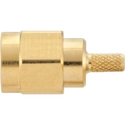 1 pcs - Rosenberger, Plug Cable Mount SMA Connector, 50Ω, Crimp Termination, Straight Body