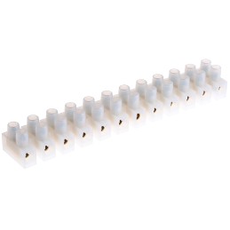 5 pcs - RS PRO Non-Fused Terminal Block, 12-Way, 5 - 32A, 10 AWG Wire, Screw Down Termination