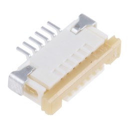 10 pcs - Molex, Easy-On, 52207 1mm Pitch 6 Way Right Angle Female FPC Connector, ZIF Top Contact