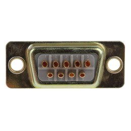 5 pcs - RS PRO 9 Way Panel Mount D-sub Connector Socket