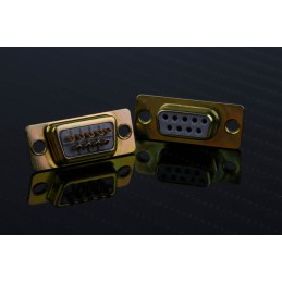 5 pcs - RS PRO 9 Way Panel Mount D-sub Connector Socket