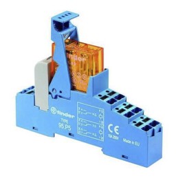 1 pcs - Finder 48 Series Interface Relay, DIN Rail Mount, 12V dc Coil, DPDT-2C/0, 2-Pole, 8A Load