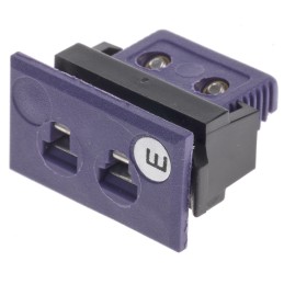 1 pcs - RS PRO Fascia Thermocouple Connector for Use with Type E Thermocouple, Miniature Size, IEC Standard