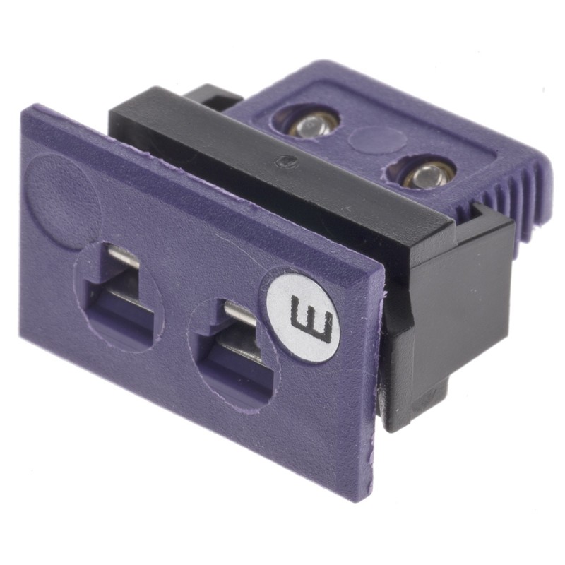 1 pcs - RS PRO Fascia Thermocouple Connector for Use with Type E Thermocouple, Miniature Size, IEC Standard