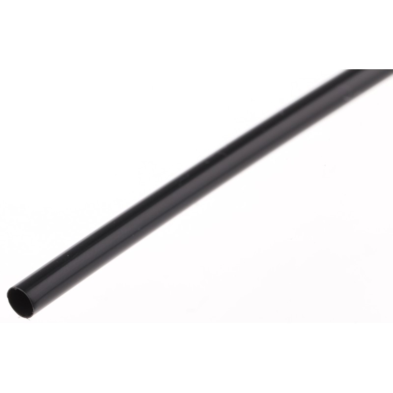 1 pcs - TE Connectivity Heat Shrink Tubing, Black 3.2mm Sleeve Dia. x 1.2m Length 2:1 Ratio, RW-175 Series