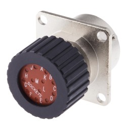 1 pcs - ITT Cannon Circular Connector, 12 Contacts, Panel Mount, Socket, Female, IP67, Trident Neptune Metal Series