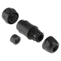 1 pcs - Souriau Circular Connector, 8 Contacts, Cable Mount, Socket, Female, IP68, IP69K, UTS Series