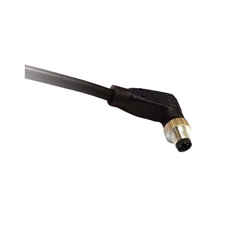 1 pcs - Bulgin Right Angle Male 3 way M5 to Unterminated Sensor Actuator Cable, 1m