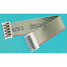 5 pcs - Molex Picoflex Series Flat Ribbon Cable, 14-Way, 1.27mm Pitch, 100mm Length, Picoflex IDC to Picoflex IDC