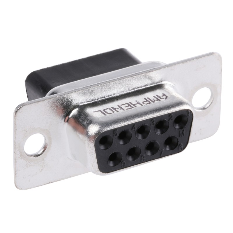 1 pcs - Amphenol L177RR 9 Way Cable Mount D-sub Connector Socket, 2.74mm Pitch