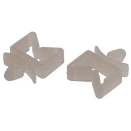 1 Bag of 25 - RS PRO White Nylon Saddle Clip, 10.2mm Max. Bundle
