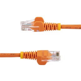1 pcs - Startech Cat5e Male RJ45 to Male RJ45 Ethernet Cable, U/UTP, Orange PVC Sheath, 2m, CM Rated