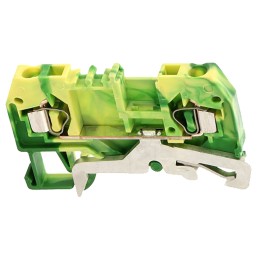 5 pcs - Wago 280 Series Green/Yellow Earth Terminal Block, 2.5mm², Single-Level, Cage Clamp Termination
