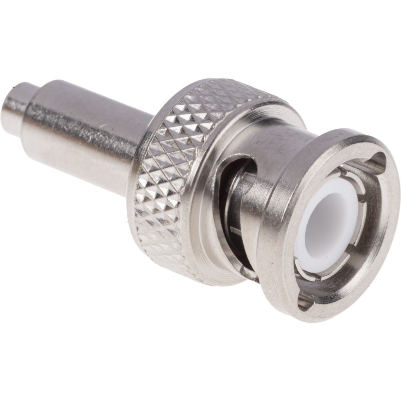 1 pcs - Radiall Straight 50Ω Cable Mount BNC Connector, Plug, Nickel, Crimp Termination, RG188, RG316