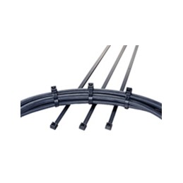 1 Bag of 100 - HellermannTyton Cable Tie, 198mm x 3.5 mm, Black Polyamide 6.6 (PA66), Pk-100