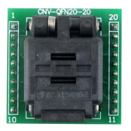 1 pcs - Seeit 0.5mm Pitch IC Socket Adapter, 20 Pin Female QFN to 20 Pin Male DIP