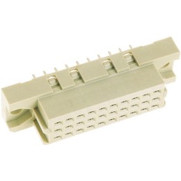 1 pcs - HARTING 30 Way 2.54mm Pitch, Type 3C Class C2, 3 Row, Straight DIN 41612 Connector, Socket