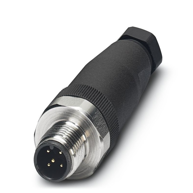 1 pcs - Phoenix Contact Circular Connector, 5 Contacts, Cable Mount, M12 Connector, Plug, Male, IP65, IP67, IP69K, SACC Series