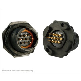 1 pcs - Souriau Circular Connector, 10 Contacts, Panel Mount, Plug, Male, IP68, IP69K, UTS Series