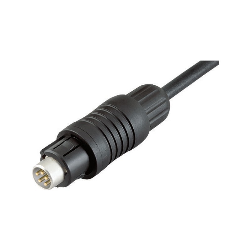 1 pcs - Binder Circular Connector, 7 Contacts, Cable Mount, Subminiature Connector, Plug, Male, IP67, 430 Series