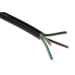 1 Reel of 100 M - RS PRO 4 Core Power Cable, 0.75 mm², 100m, Black PVC Sheath, 3184Y, 6 A, 500 V