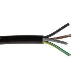 1 Reel of 100 M - RS PRO 4 Core Power Cable, 0.75 mm², 100m, Black PVC Sheath, 3184Y, 6 A, 500 V