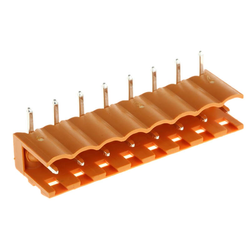 5 pcs - Weidmuller 5.08mm Pitch 8 Way Right Angle Pluggable Terminal Block, Header, Through Hole, Solder Termination