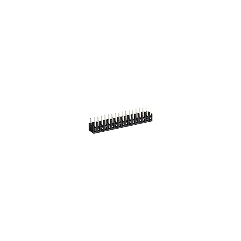 5 pcs - Molex Right Angle Through Hole Mount PCB Socket, 20-Contact, 2-Row, 2mm Pitch, Solder Termination
