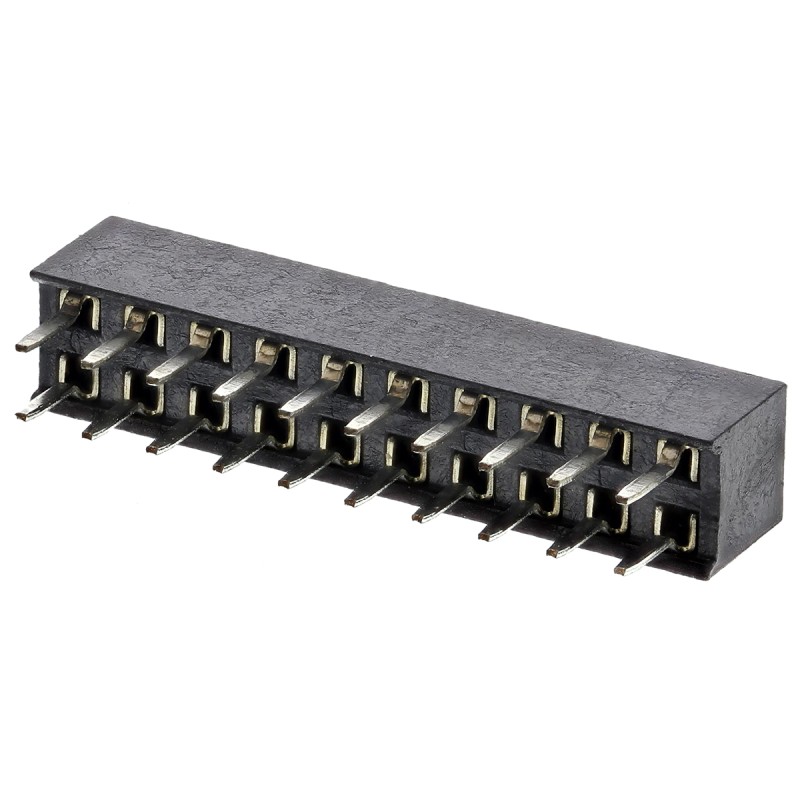 5 pcs - HARWIN Straight Through Hole Mount PCB Socket, 20-Contact, 2-Row, 2mm Pitch, Solder Termination