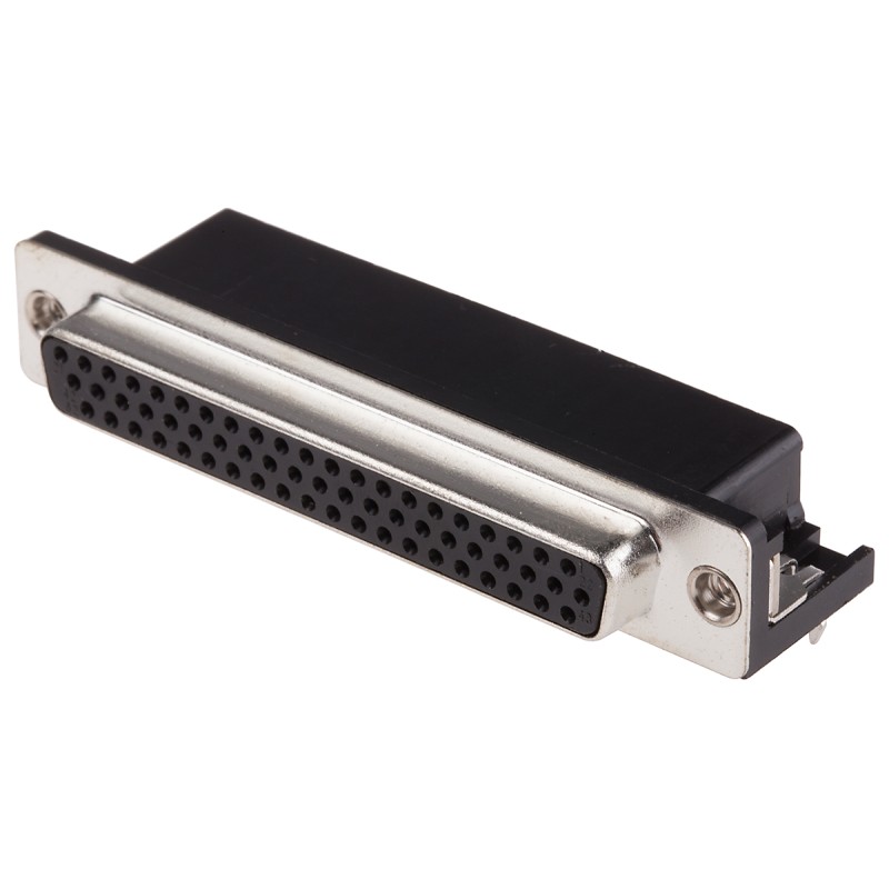 1 pcs - RS PRO 62 Way Right Angle Through Hole D-sub Connector Socket, 2.41mm Pitch, with 3.05 mounting hole