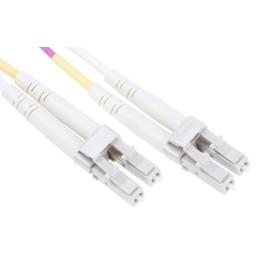 1 pcs - RS PRO LC to LC Duplex Multi Mode OM4 Fibre Optic Cable, 900μm, Violet, 2m