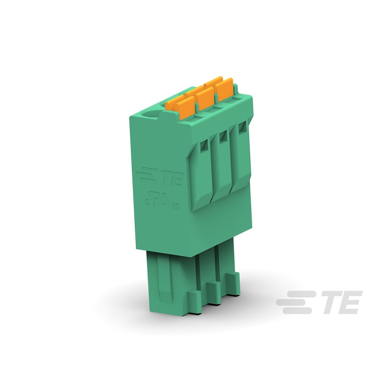 1 pcs - TE Connectivity 3.5mm Pitch 10 Way Vertical Pluggable Terminal Block, Plug, Spring Termination