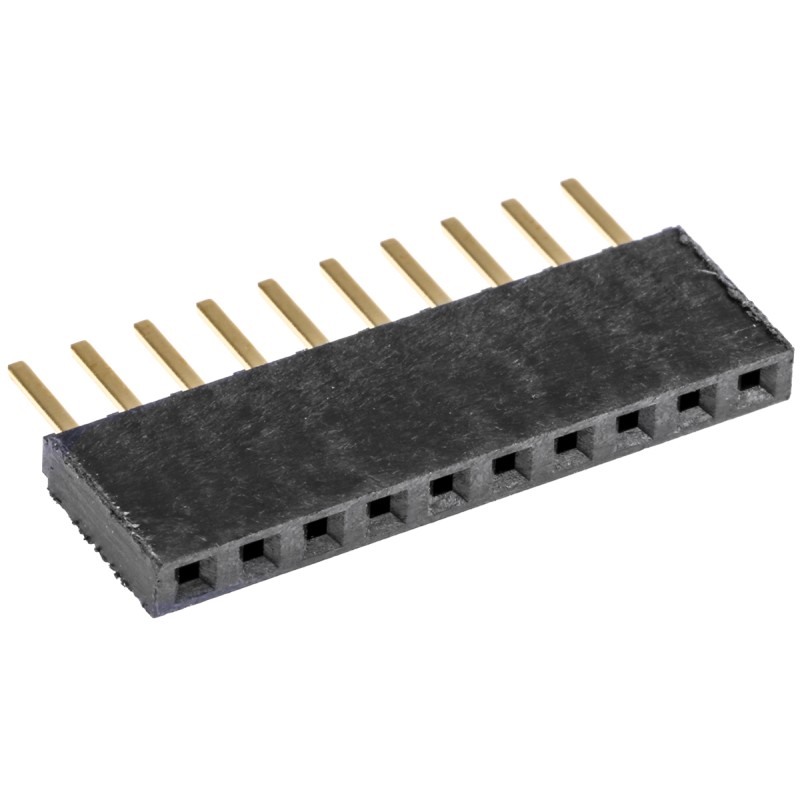 1 pcs - Samtec SSW Series Straight Through Hole Mount PCB Socket, 10-Contact, 1-Row, 2.54mm Pitch, Solder Termination