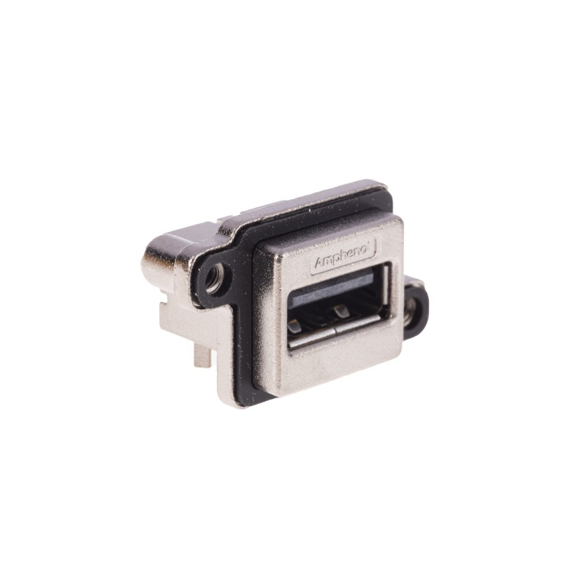 1 pcs - Amphenol ICC Right Angle, Through Hole, Socket Type A USB Connector