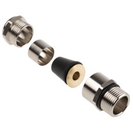 1 pcs - Lapp SKINDICHT Series Metallic Brass Cable Gland, M20 Thread, 8.5mm Min, 10.8mm Max, IP68