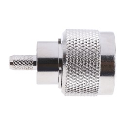 1 pcs - RS PRO, Plug Cable Mount N Connector, 50Ω, Crimp, Solder Termination, Straight Body